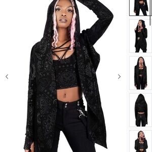 KILLSTAR UNHOLY SABBATH CROP HOODIE XL